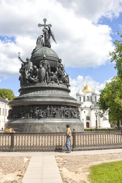 Monumento Milênio da Rússia. 1862 anos — Fotografia de Stock