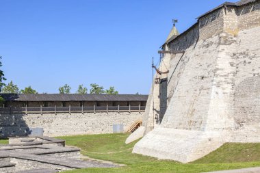 Pskov kentindeki antik Kremlin (Krom)