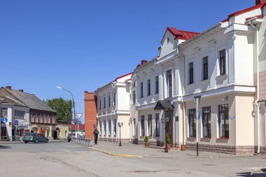 Pechory şehri. Oktyabrskaya Meydanı