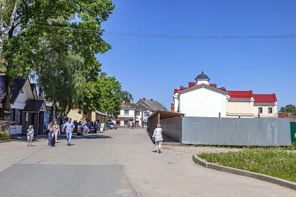 Miasto Pechory Ulica Medzhunarodnaya — Zdjęcie stockowe