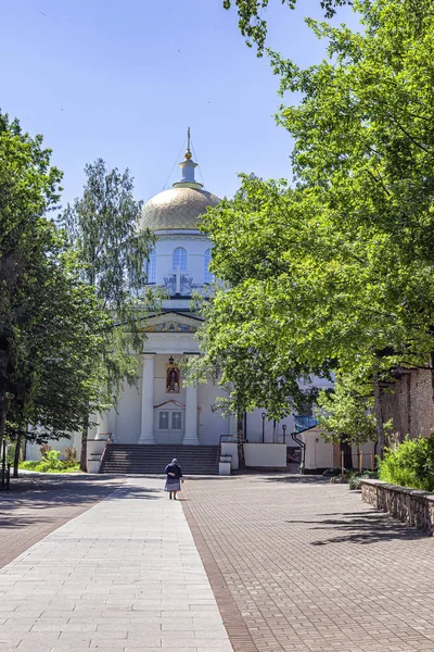 Svatý Kolej Pskovo Pecherského Klášter Pskov Jeskynní Klášter Katedrála Archanděla — Stock fotografie
