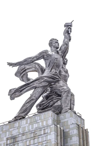 Moscou. Travailleur du monument et femme kolkhoze — Photo