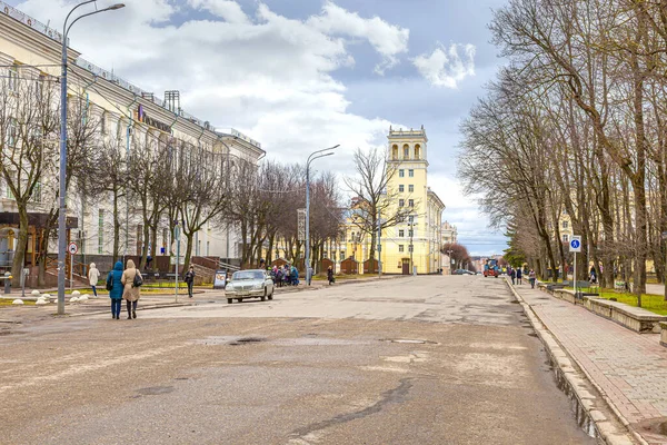 Smolensk Rusland Maart 2020 October Revolution Street Oude Straat Het — Stockfoto