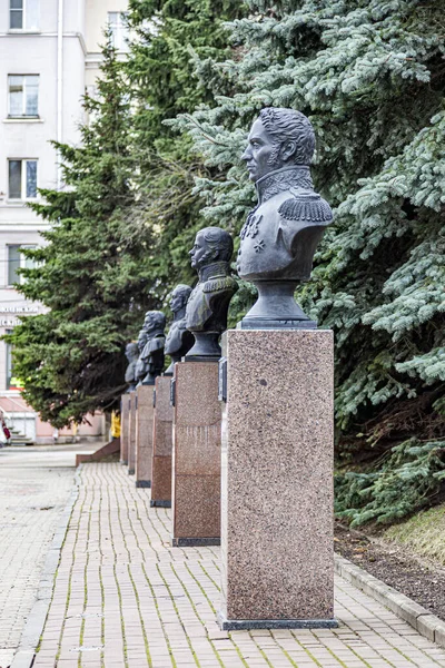 Smolensk Russia March 2020 Memorial Orative Alley 1812年法国入侵俄罗斯的著名将军和英雄 — 图库照片