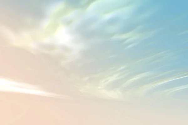 空に雲の背景に太陽 3Dイラスト — ストック写真