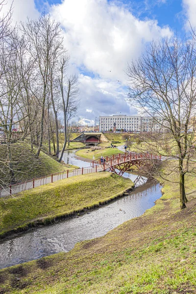 Fiume Gorodnichanka Parco Cittadino Città Grodno — Foto Stock