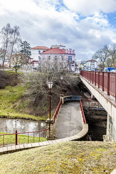 Rzeka Gorodniczanka Parku Miejskim Grodno Miasto — Zdjęcie stockowe