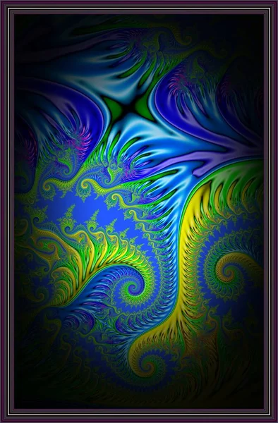 Textuur Het Kader Van Foto Abstracte Fractal Computergraphics Illustratie — Stockfoto