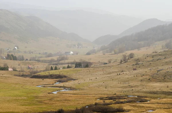 Пейзаж Долини Річки Буковіца Чорногорія — стокове фото