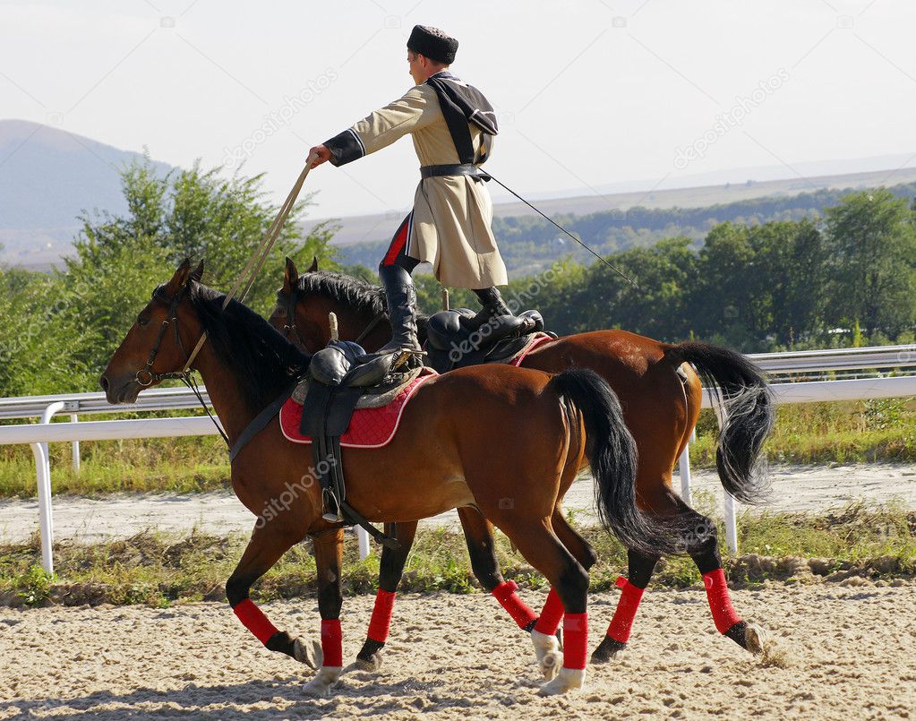 Trick riding in Pyatigorsk