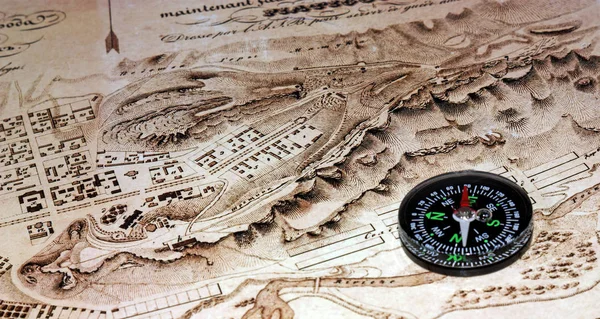 皮雅提哥的旧地图 — 图库照片