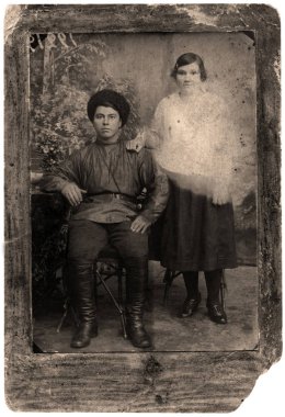 Vintage portre, Kazaklar aile