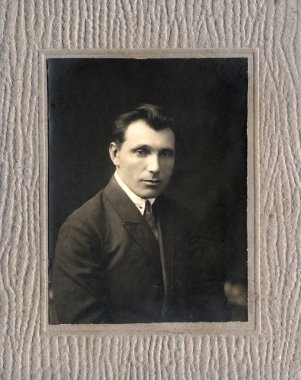  Antika fotoğraf, bir adam portresi 