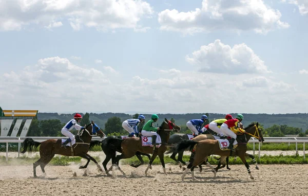 Terminar corrida de cavalos — Fotografia de Stock