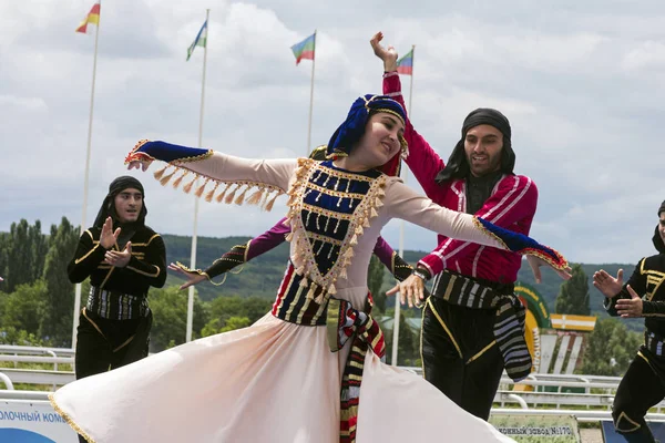 Highland Dance in Pyatighorsk city. — Stock Photo, Image