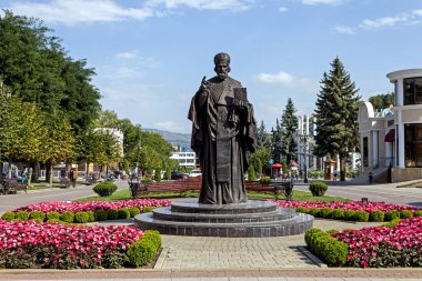 A monument to St. Nichola in resort Kislovodsk. clipart