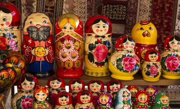 Matryoshka dolls in a tourist market