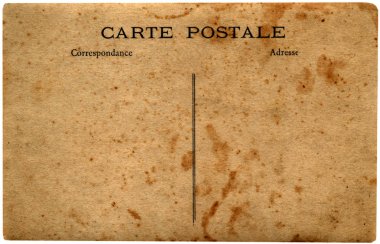 Beyaz arkaplanda eski kartpostal