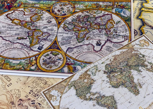复古世界地图 — 图库照片