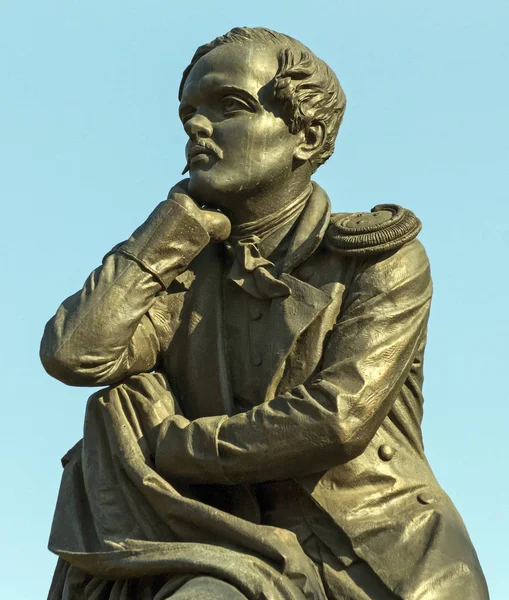 Russian monument to poet  Lermontov — Stock Photo, Image