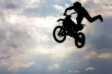 motorcircle rider siluet.
