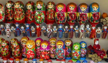 Matrioshka bebek yakın plan.