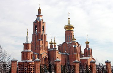 Şehir Kutsal Bakiresinin Korunması Katedrali Mineralnye Vody, Kuzey Kafkasya, Rusya.