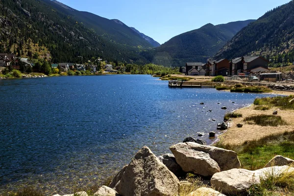 Bellissimo Lago Con Vista Sulle Montagne Colorado — Foto Stock