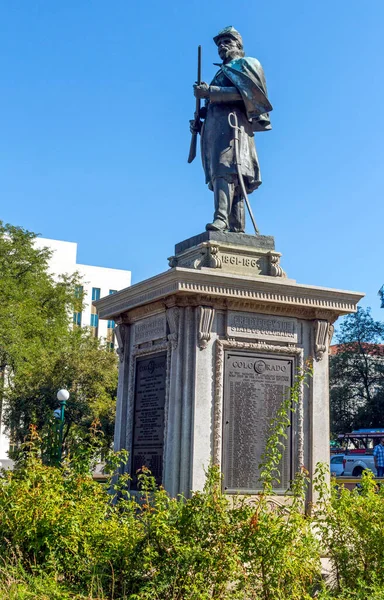 Denver Usa August 2019 Bronzefigur Des Alliierten Soldaten Bürgerkriegsdenkmal Denkmal — Stockfoto