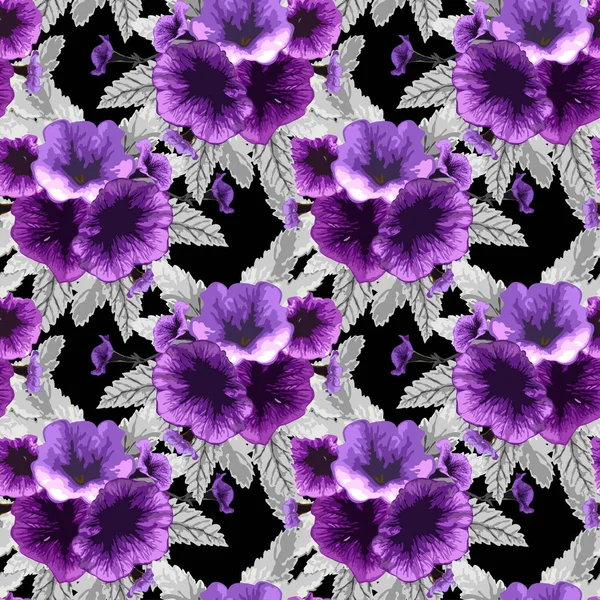 Bloemen naadloos patroon — Stockvector