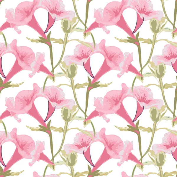 Bloemen naadloos patroon — Stockvector