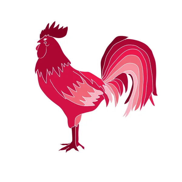 Gallo disegnato a mano — Vettoriale Stock