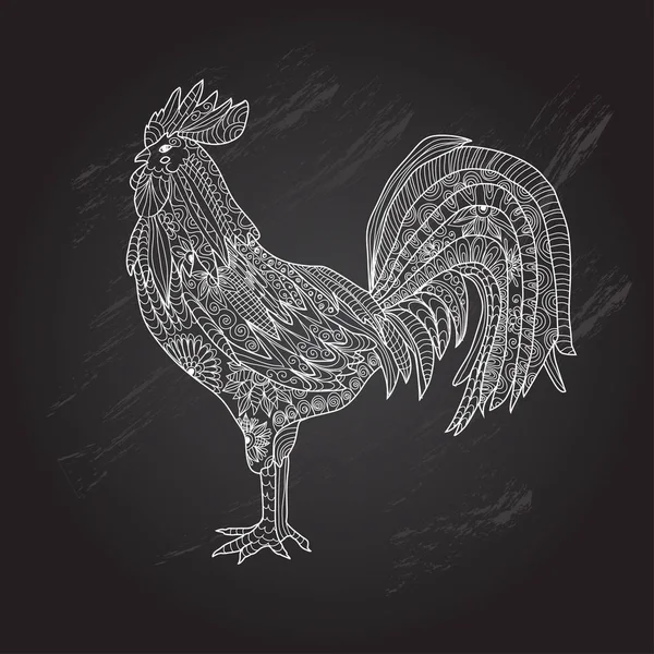 Gallo disegnato a mano — Vettoriale Stock