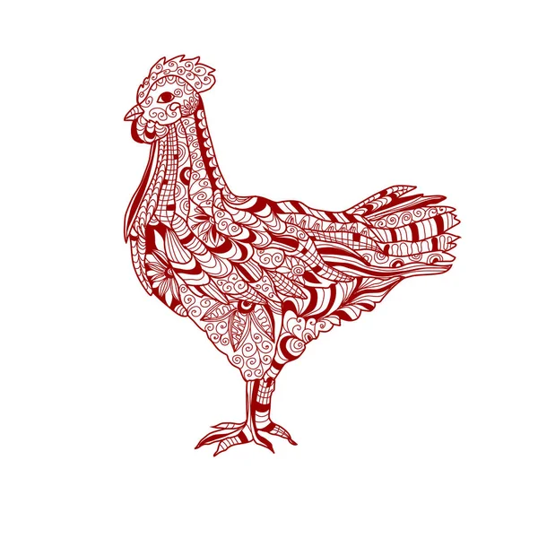 Handgezeichnetes Huhn — Stockvektor
