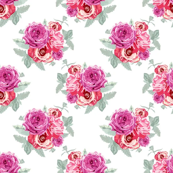 Bloemen naadloos patroon — Stockvector