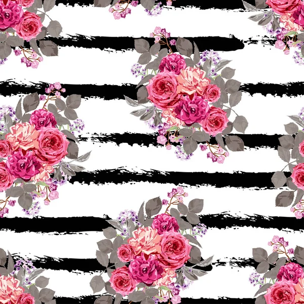 Motif floral sans couture — Image vectorielle