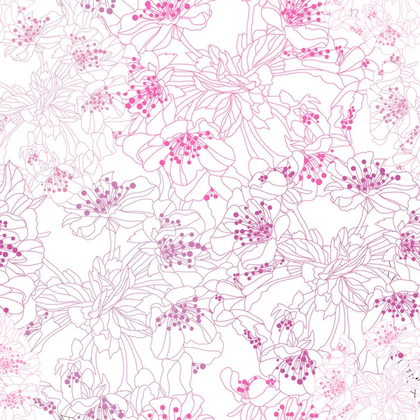 Motif floral sans couture — Image vectorielle