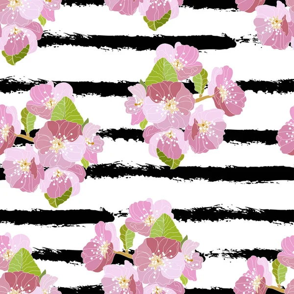 Motif floral sans couture — Image vectorielle