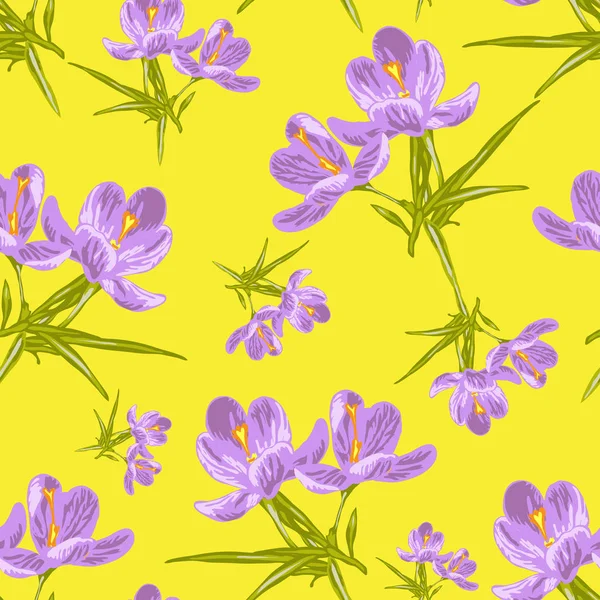 Bloemen naadloos patroon — Stockvector