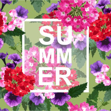 Yaz çiçekli arka plan