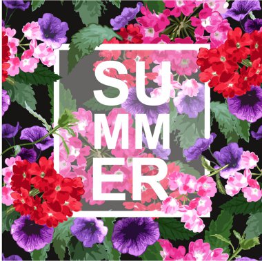 Yaz çiçekli arka plan