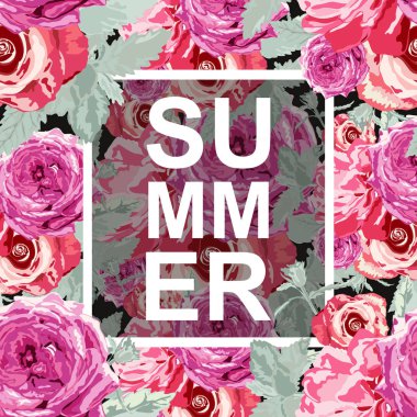 Yaz çiçekli arka plan