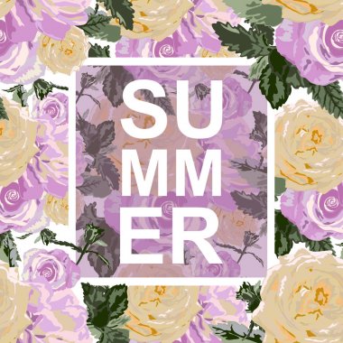 Yaz çiçekli arka plan