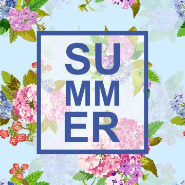 Yaz çiçekli arka plan