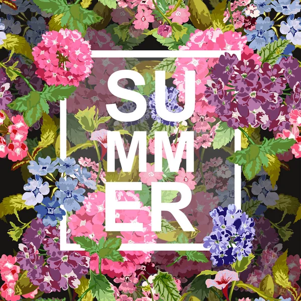 Sommer floraler Hintergrund — Stockvektor