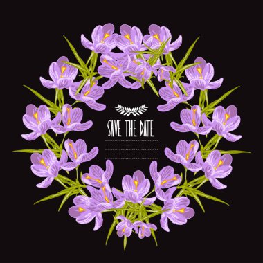 Çiğdem çiçek çelenk