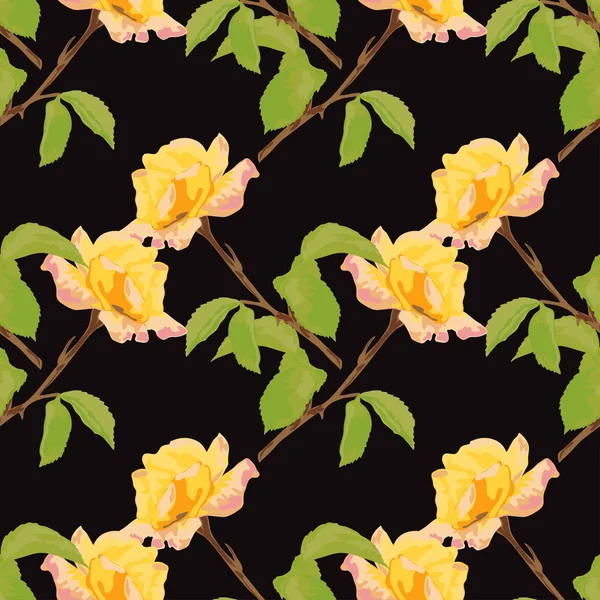 Bloemen naadloos patroon — Stockvector