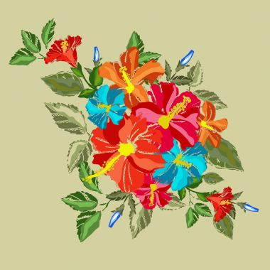 hibiscus floral bouquet