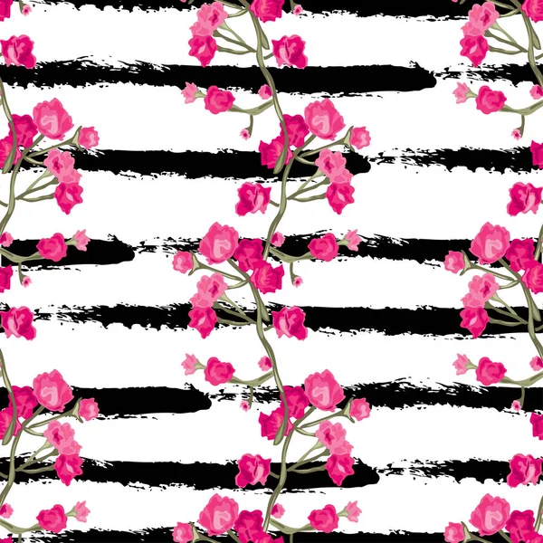 Motif floral sans couture — Image vectorielle