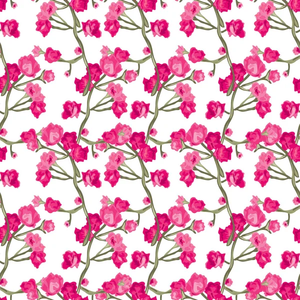 Motif floral sans couture — Image vectorielle